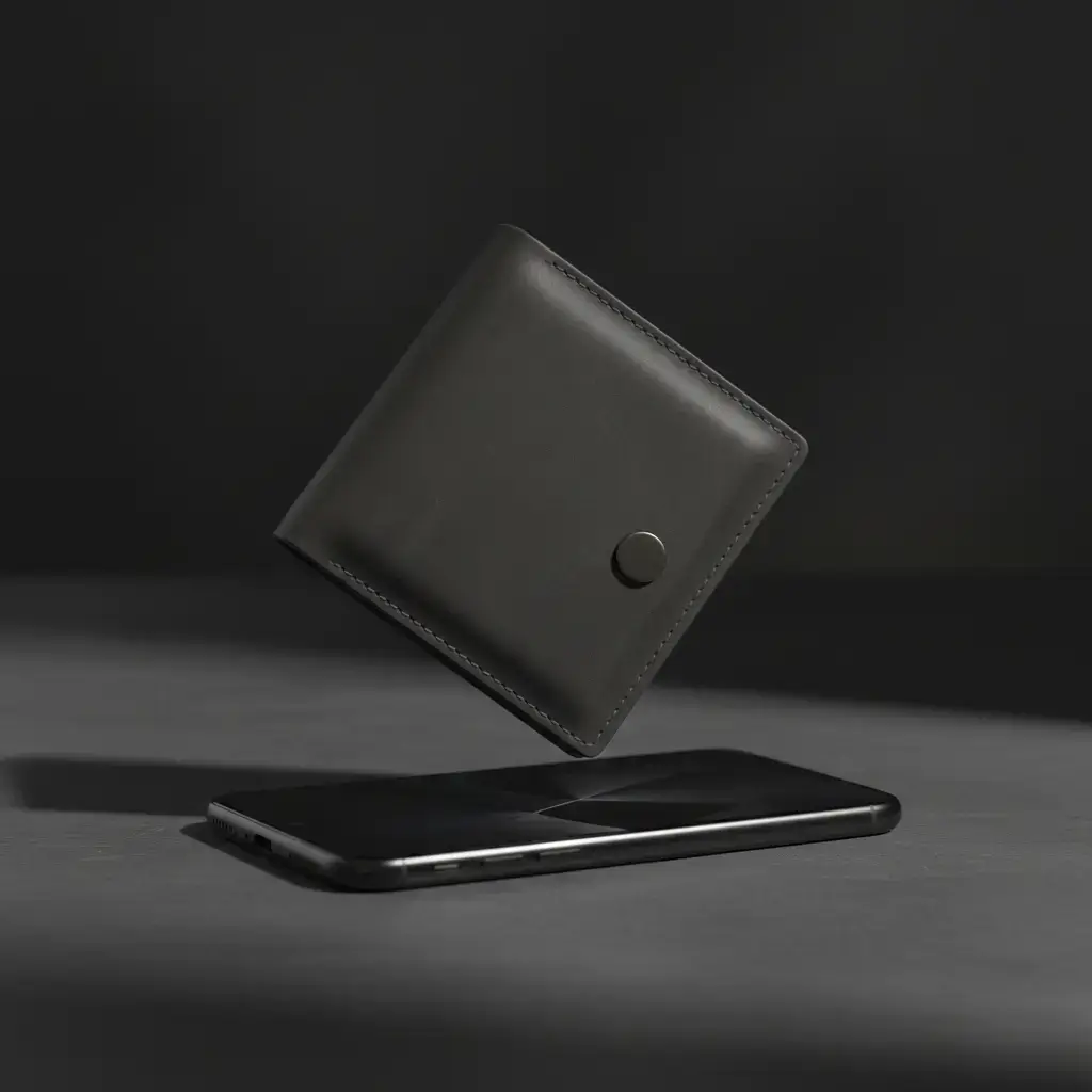 Premium dark magnetic wallet